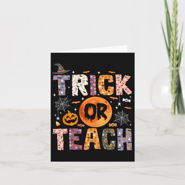 Cartão Ou Ensinar Professores Engraçados Halloween Ghost (Frente)