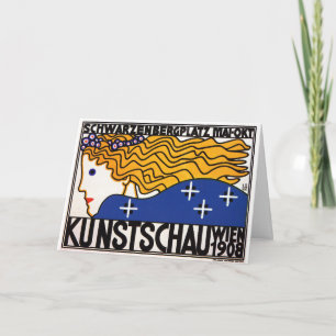Cartão ou Invitiation: Kunstschau Wien (mostra de
