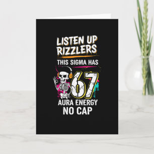 Cartão Ouça Rizzlers Este Sigma Tem 67 Energia de Aura S
