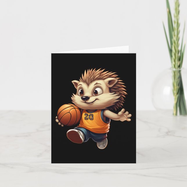 Cartão Ouriço Cacheiro de Basquetebol 1  (Frente)