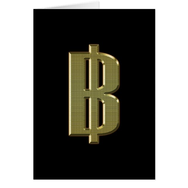 Cartão OURO BAHT SGN ฿ Moeda Tailandesa ฿ (Frente)