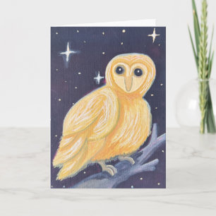 Cartão Ouro Barn Owl Guache
