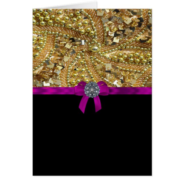 Cartão Ouro brilhante e preto (Frente)