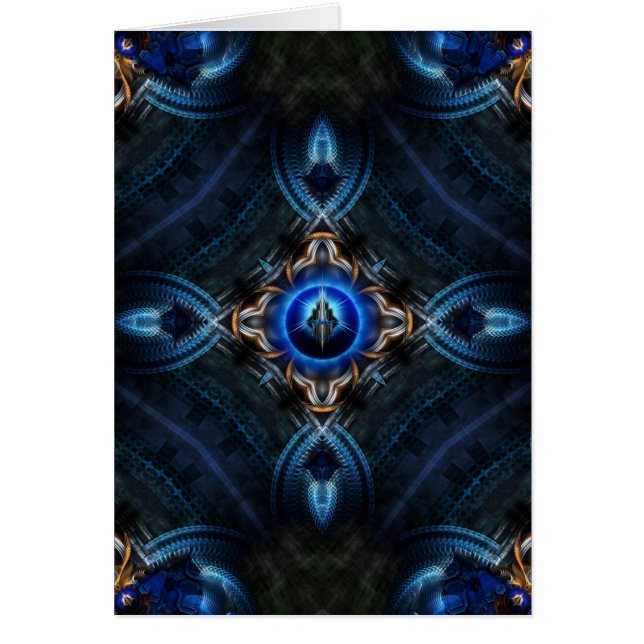 Cartão Ouro Caleidoscópio Azul (Frente)