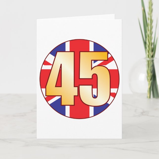 Cartão Ouro de 45 Reino Unido (Frente)