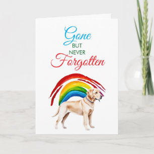 Cartão Ouro de Aquarela Labrador Pet Loss Simpatia