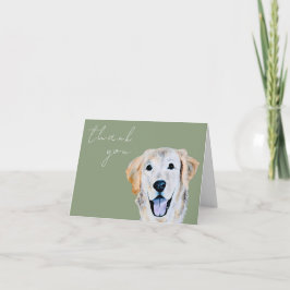 Cartão Ouro De Aquarelas - Sage De Cachorro Obrigado