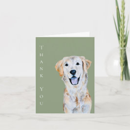 Cartão Ouro De Aquarelas - Sage De Cachorro Obrigado