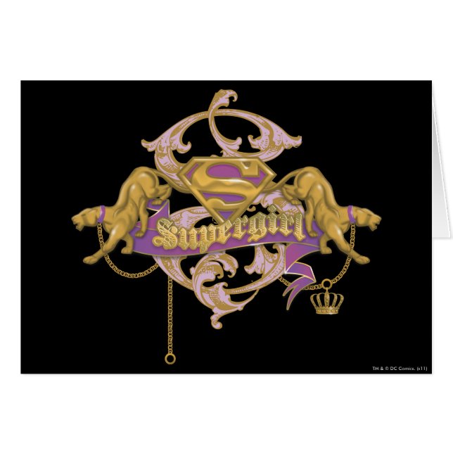 Cartão Ouro de Supergirl Cat 2 (Frente Horizontal)