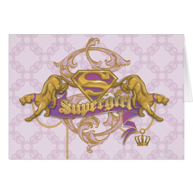 Cartão Ouro de Supergirl Cat 3 (Frente Horizontal)