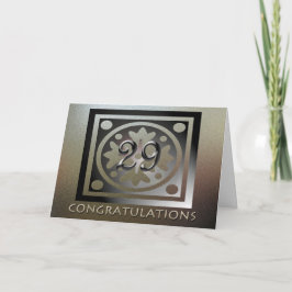 Cartão Ouro Elegante do 29.º Aniversário do Funcionário