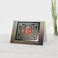 Ouro Elegante Vermelho do 10º Aniversário do Funci