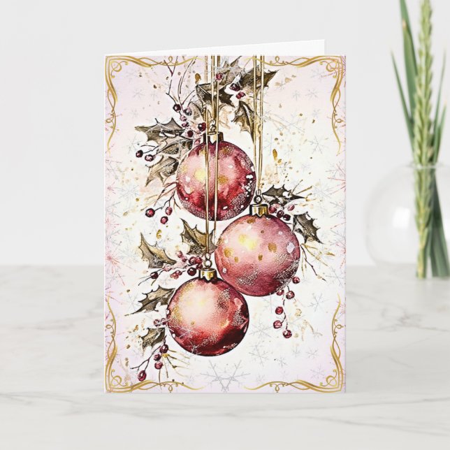 Cartão Ouro Esplendor de Natal (Frente)