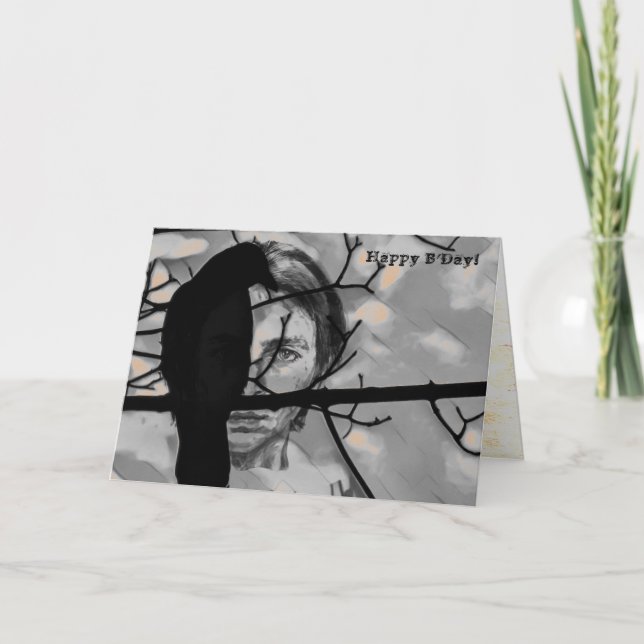 Cartão Ouro Fire Raven Face (Frente)