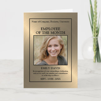Cartão Ouro/Foto Personalizada - Prêmio de Funcionário