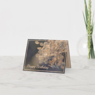 Cartão Ouro Hydrangea Flowers Winter