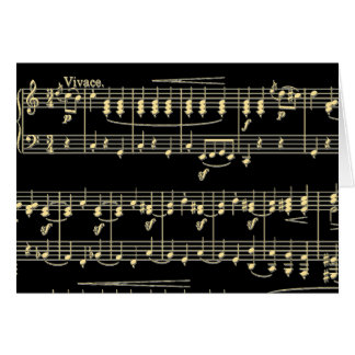 Cartão Ouro musical em preto