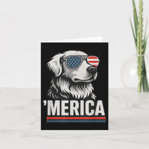 Cartão Ouro Retriever 4 De Julho Da América Do Sul