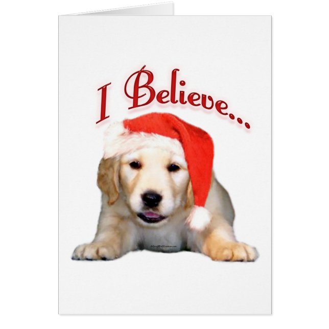 Cartão Ouro Retriever Eu Acredito (Frente)