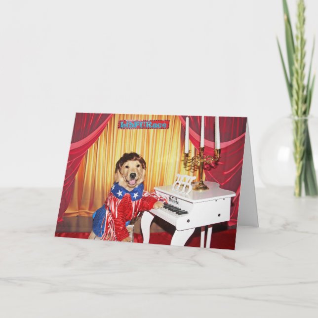 Cartão Ouro Retriever Fabuloso aniversário da Liberace (Frente)