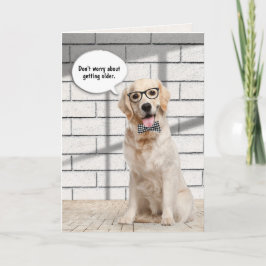 Cartão Ouro Retriever ficando mais velho Aniversário
