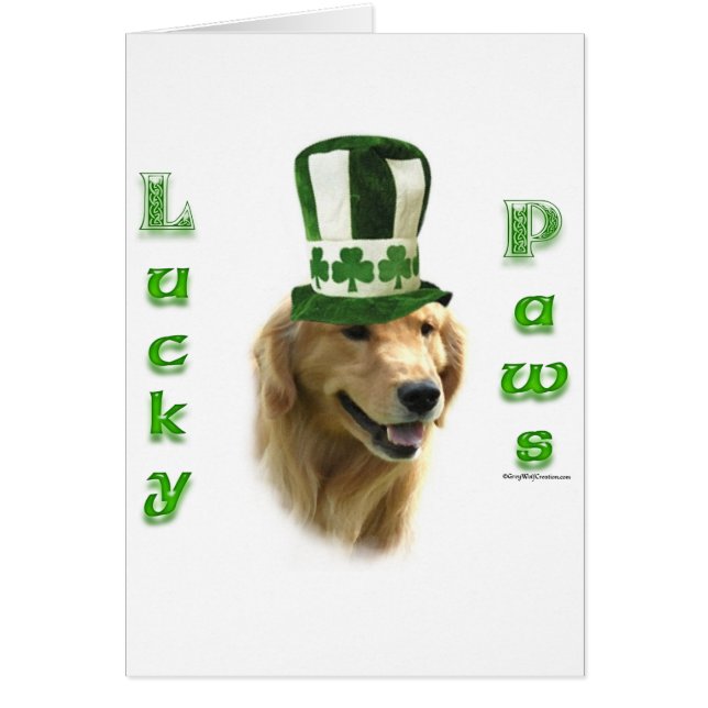 Cartão Ouro Retriever - Peças Sortudas (Frente)