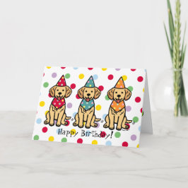 Cartão Ouro Retriever Puppies Aniversário