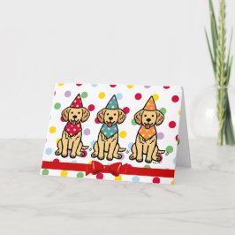 Cartão Ouro Retriever Puppies Aniversário