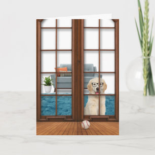 Cartão Ouro Retriever Puppy Miss You Card