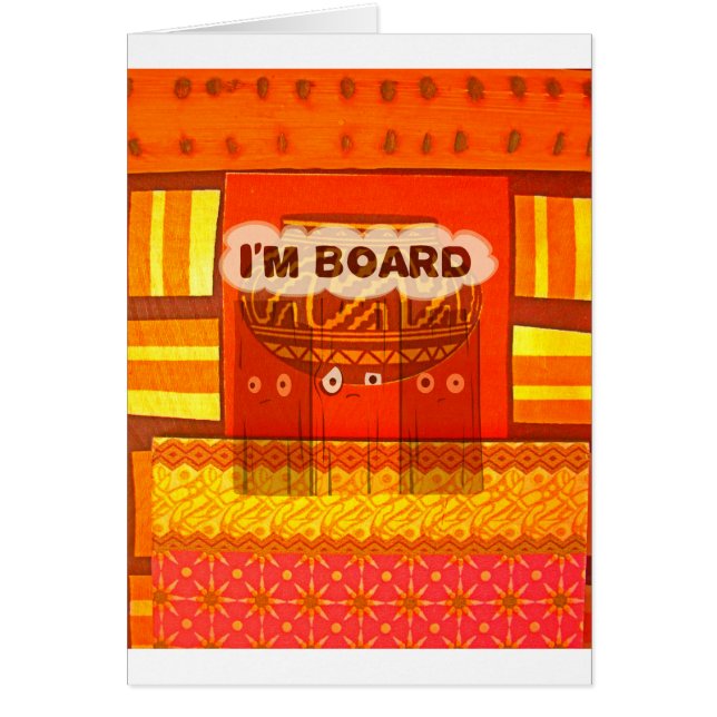 Cartão Ouro Vermelho Africano Cores Tradicionais Funny Am (Frente)