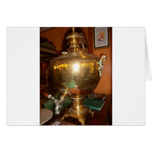 Cartão Ouro Vintage Tea Pote Wall Art & Impressão (Frente Horizontal)