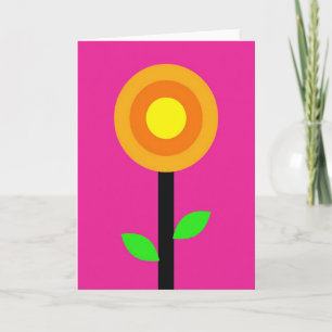 Cartão Ousado de Arte Pop Floral