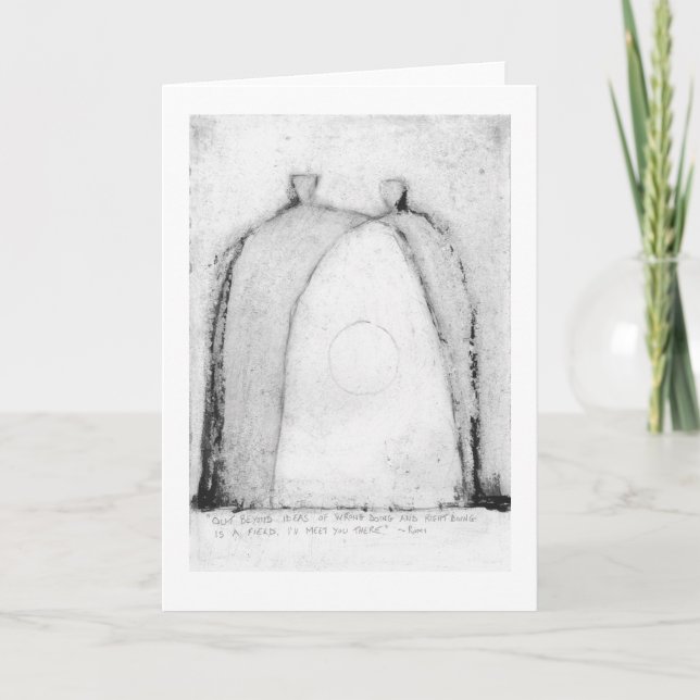 Cartão Out Beyond poem by Rumi Card (Frente)