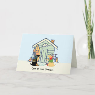 Cartão Out of Office Funny Dog Greeting Card