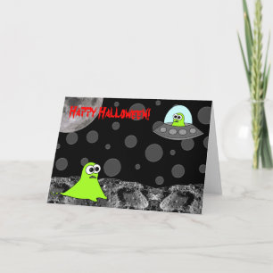 Cartão Out of this World Alien Happy Halloween Card