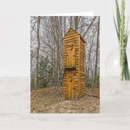 Cartão Outhouse de 2 andares para eleitores e políticos