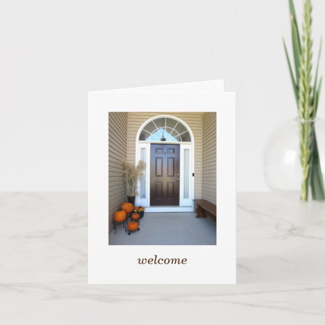Cartão outono de boas-vindas (Frente)