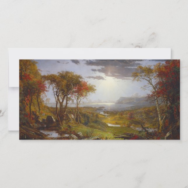 Cartão Outono do Rio Hudson (Estado de Nova Iorque) (Frente)