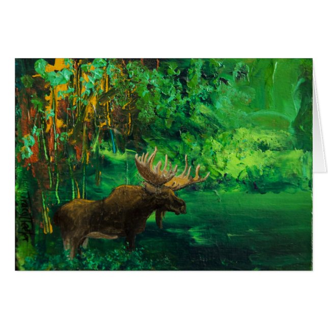 Cartão Outono dos alces (Frente horizontal)