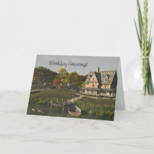 Cartão Outono no Lago Birthday Card