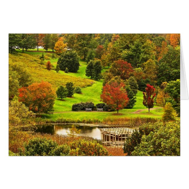 Cartão Outono no Parque (Frente Horizontal)