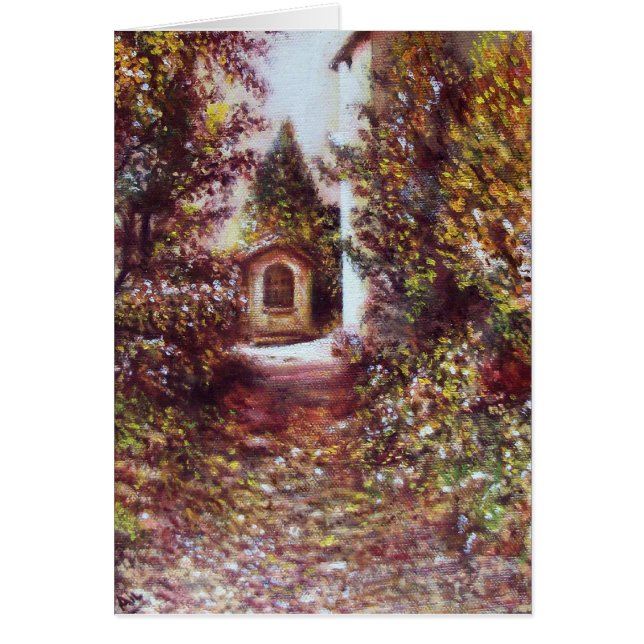 Cartão OUTONO SILENCIOSO NA Paisagem Toscana FLORENCE (Frente)