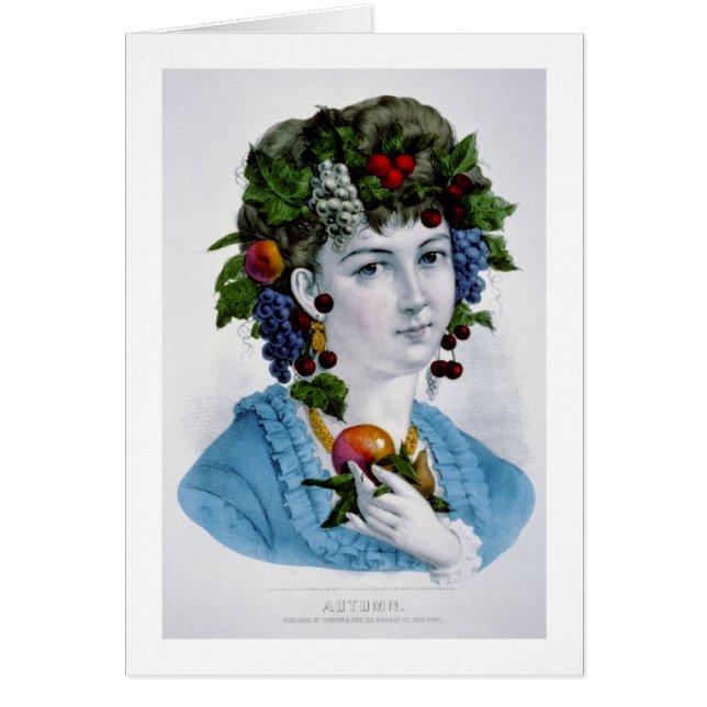 Cartão &, 'outono Woman (Frente)