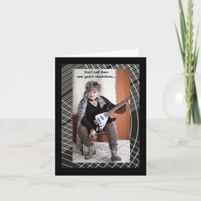 Cartão Outra definição de "resoluções do ano novo" (Frente)