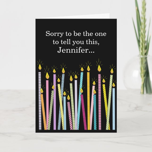 Cartão Outro Aniversário Chegando ao Aniversário Personal (Frente)