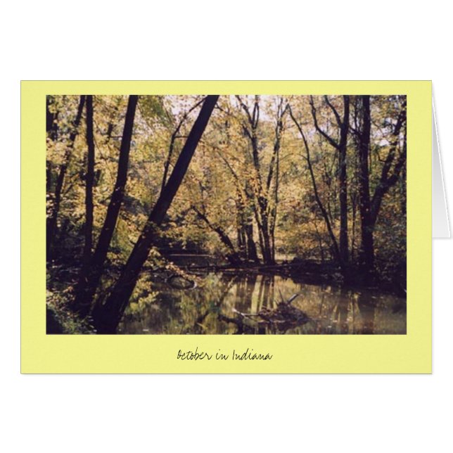 Cartão Outubro em Indiana (Frente Horizontal)