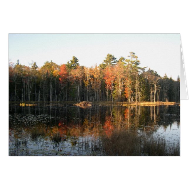 Cartão Outubro em New Hampshire (Frente Horizontal)