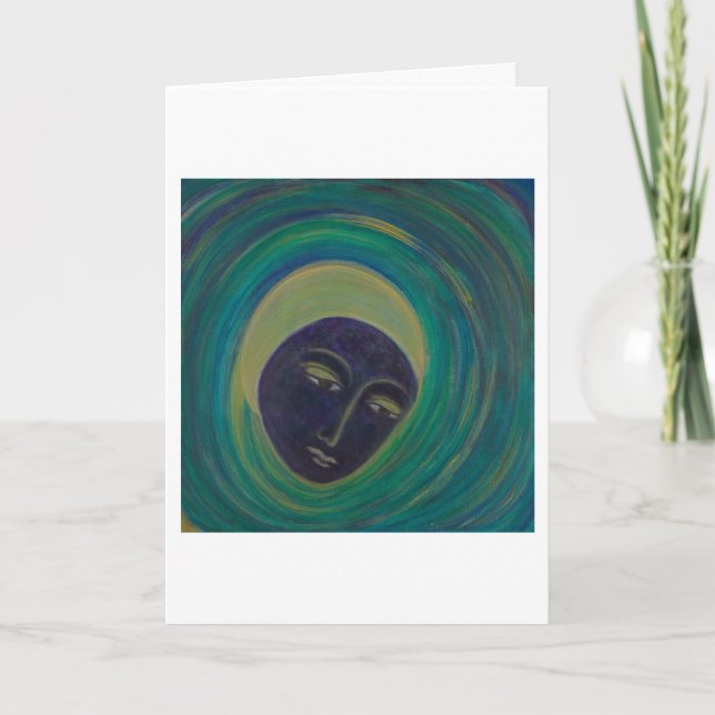 Cartão "Ouve nossos gritos" cartão, poema para dentro (Frente)