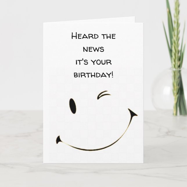 CARTÃO OUVIU QUE É "SEU ANIVERSÁRIO" (Frente)