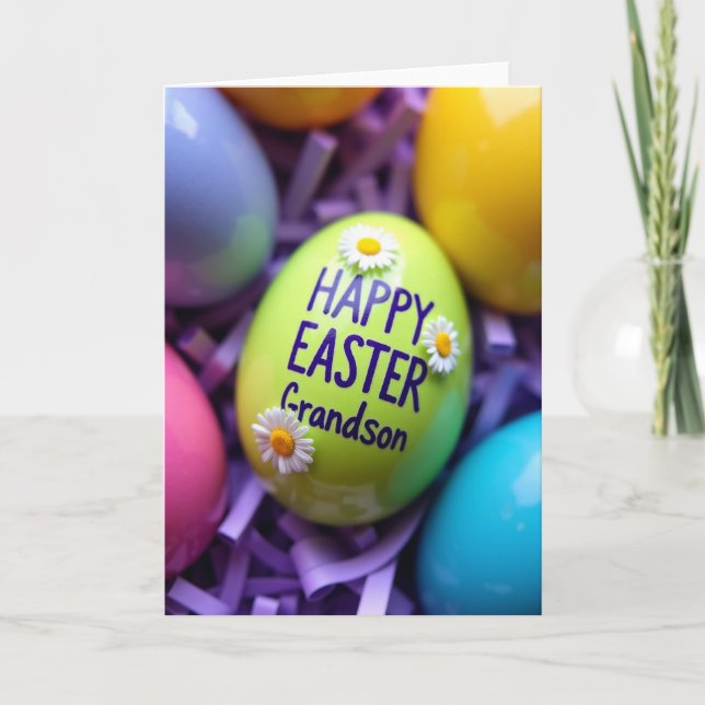 Cartão Oval Easter Message Card (Frente)